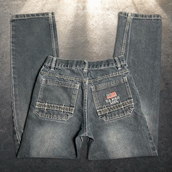 U.S. Polo Assn. Other - US Polo Assn Boys Straight Leg Jeans Dark Wash Blue Size 16 Skater Y2K Retro